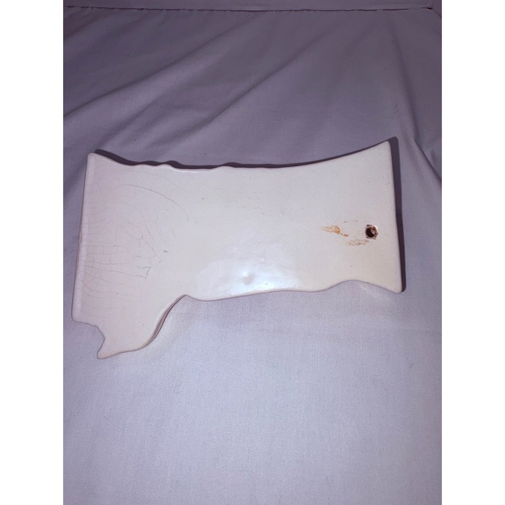 Mortonā Pottery wall pocket Airbrushed Pastel Floral Decorative PotteryVintage - Picture 7 of 9
